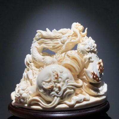 猛犸牙極品冰料《府上有龍》賞擺